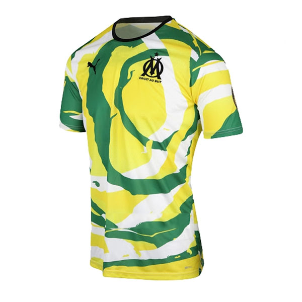 Tailandia Camiseta Marsella OM Africa 2021/2022 Blanco Amarillo Verde